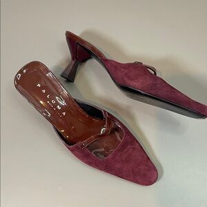 PALOMA SUEDE PATENT KITTEN HEELS POINT TOE VINTAGE